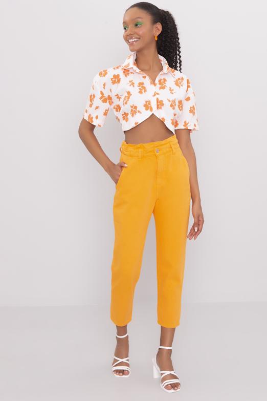 Bayan Oranj Baggy Pantolon - BSL