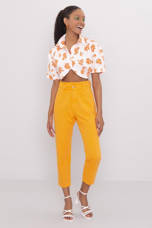 Bayan Oranj Baggy Pantolon - BSL