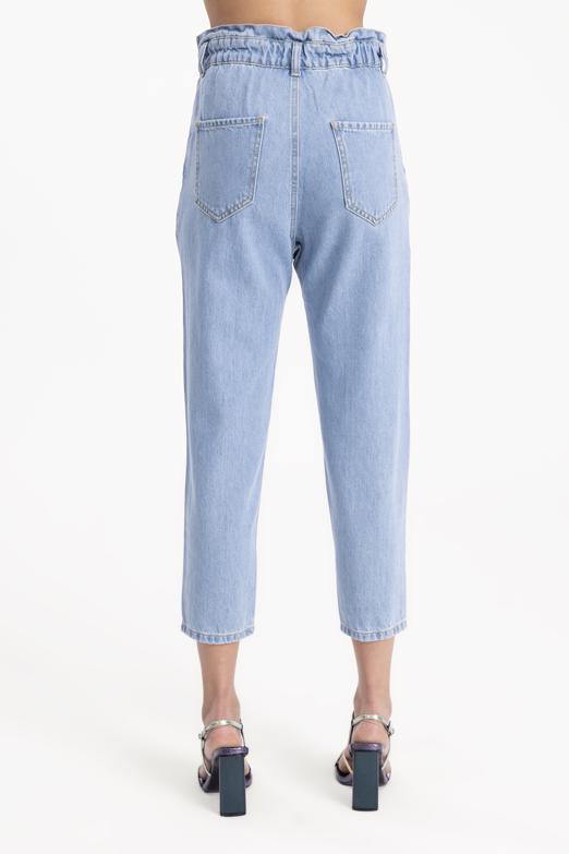 Bayan Mavi Baggy Denim Pantolon - BSL