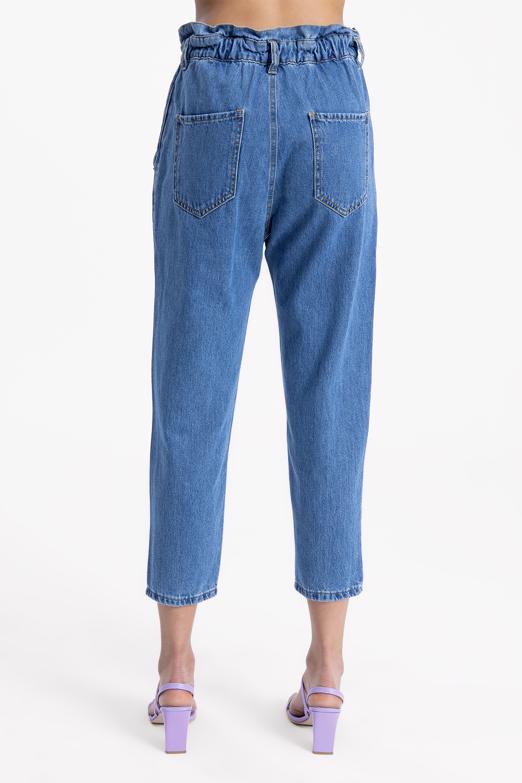 Bayan Mavi Baggy Denim Pantolon - BSL