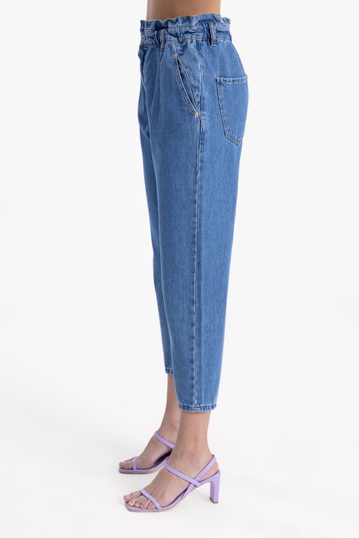 Bayan Mavi Baggy Denim Pantolon - BSL