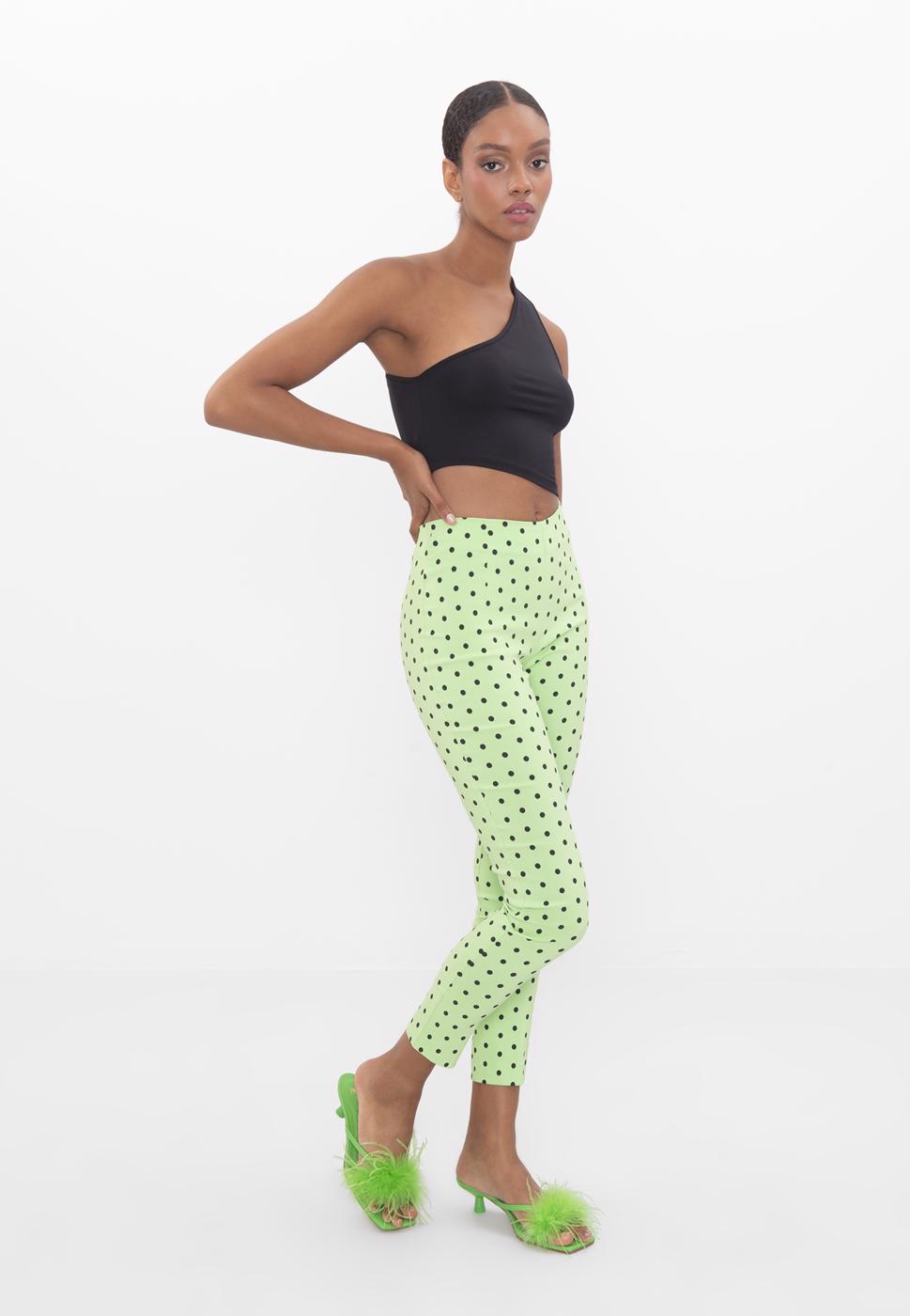 Bayan Yeşil Bilek Boy Cigarette Pantolon