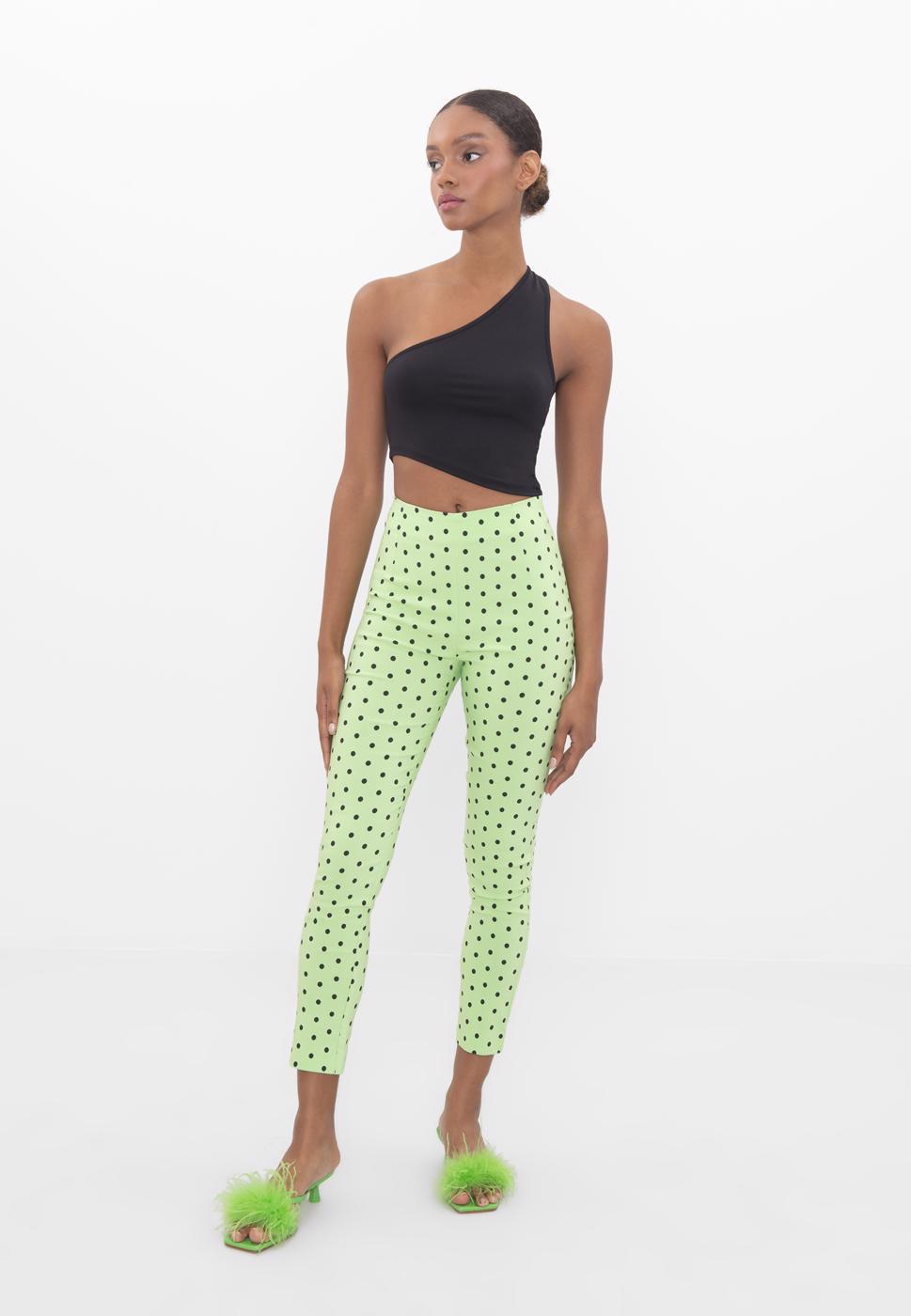 Bayan Yeşil Bilek Boy Cigarette Pantolon