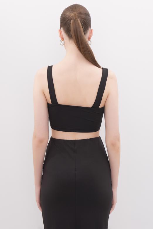 Bayan Siyah Kalın Askılı Büstiyer - BSL