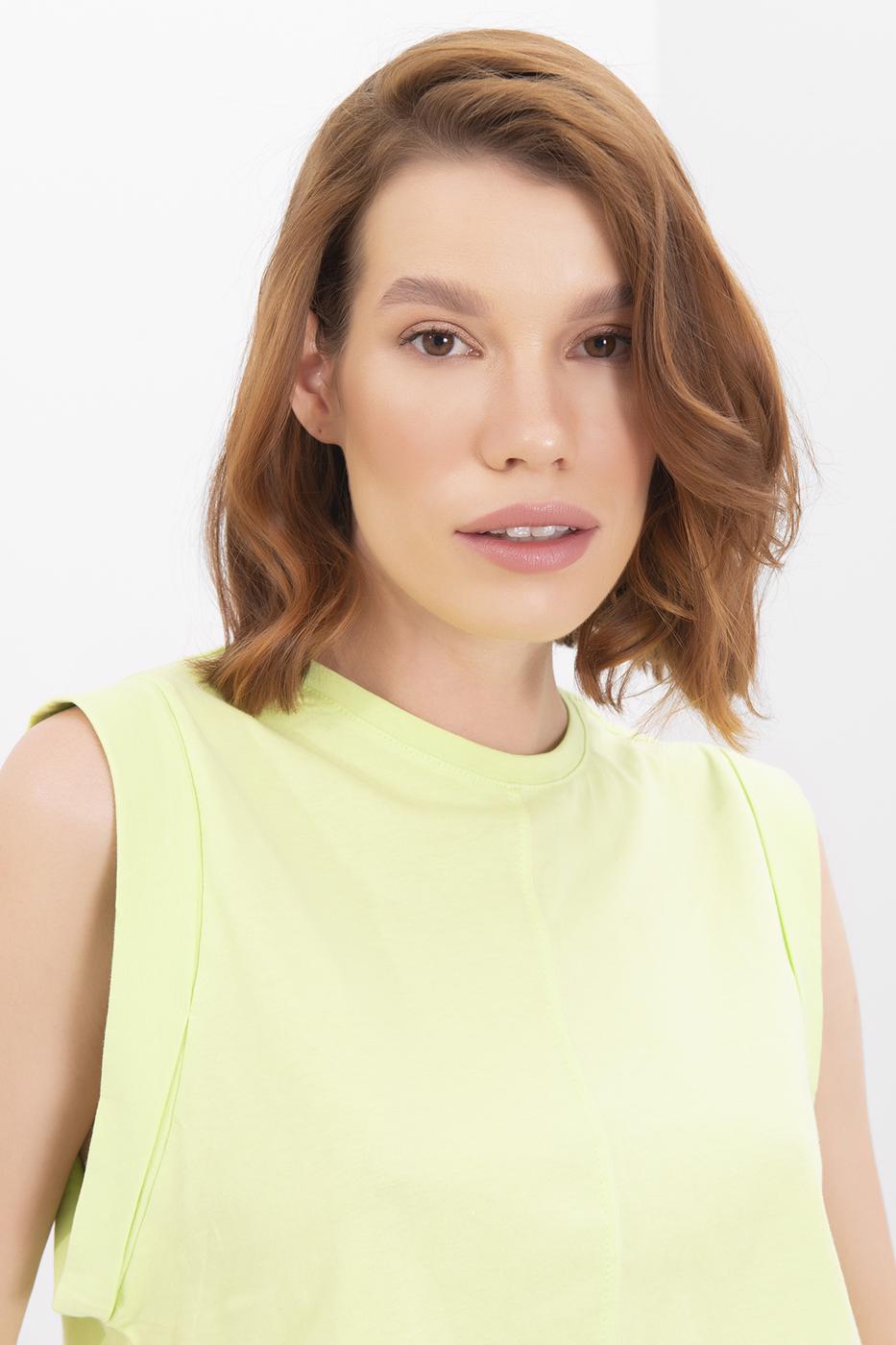 Bayan Yeşil Kolsuz Tshirt