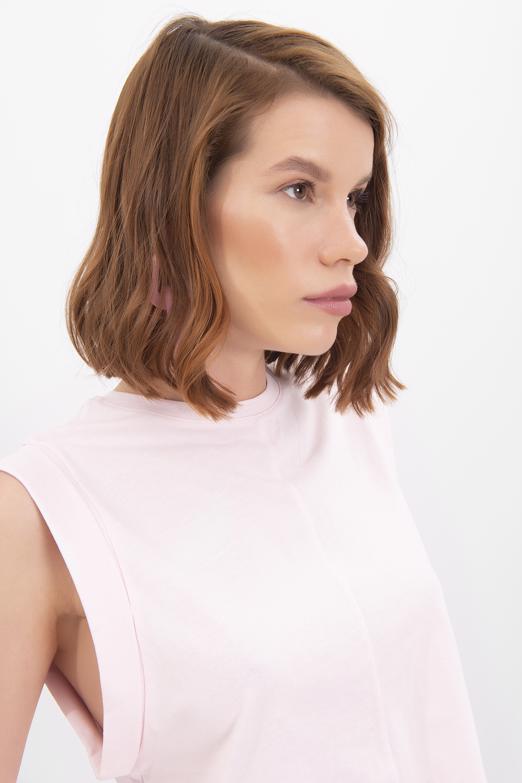 Bayan Pembe Kolsuz Tshirt - BSL
