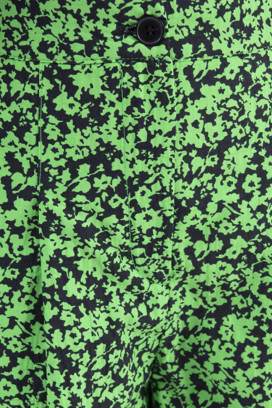 Bayan Yeşil Yüksek Bel Mini Şort