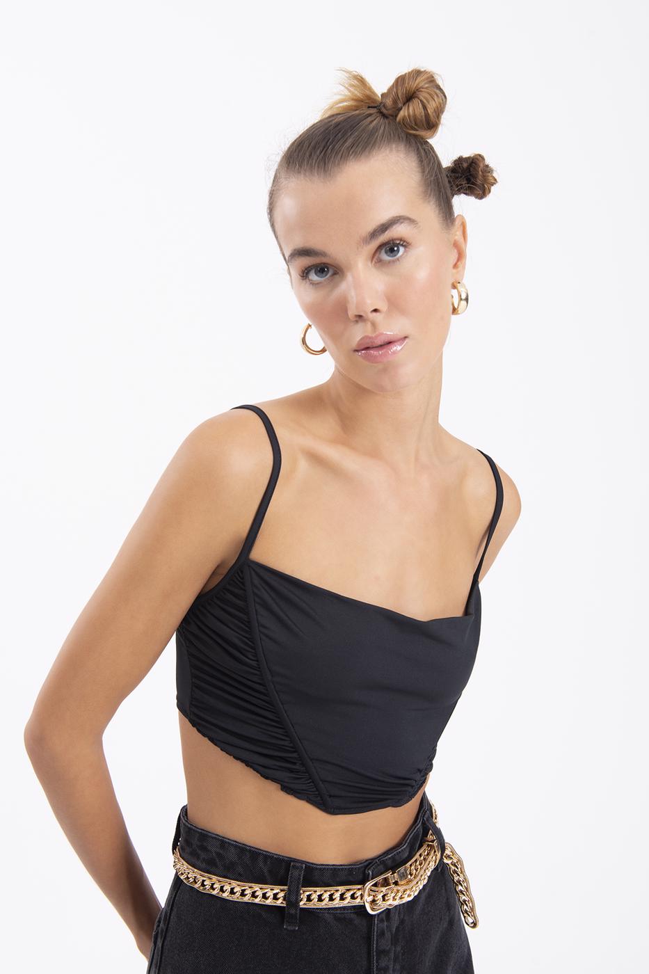 Bayan Siyah Askılı Büstiyer