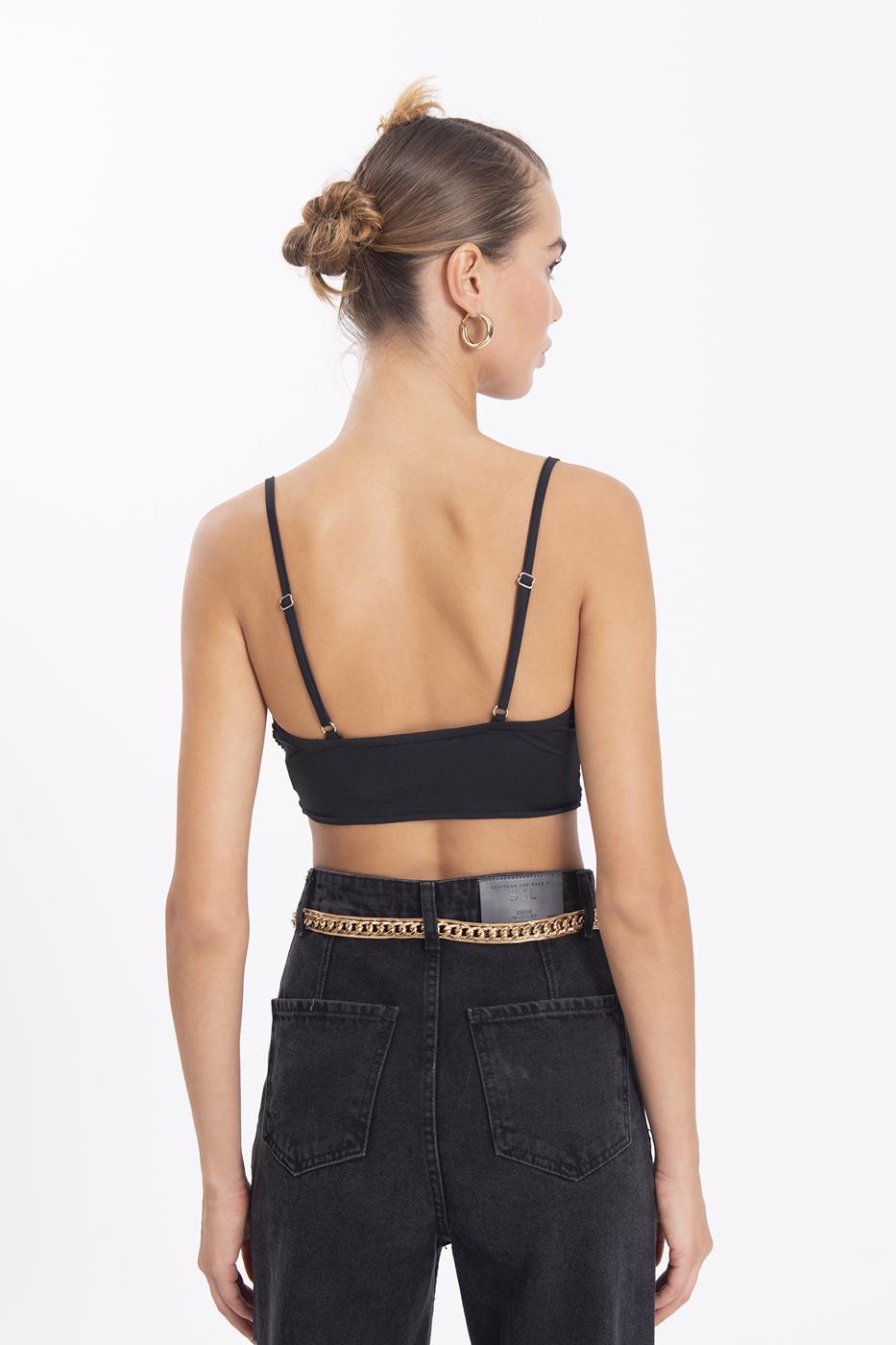 Bayan Siyah Askılı Büstiyer