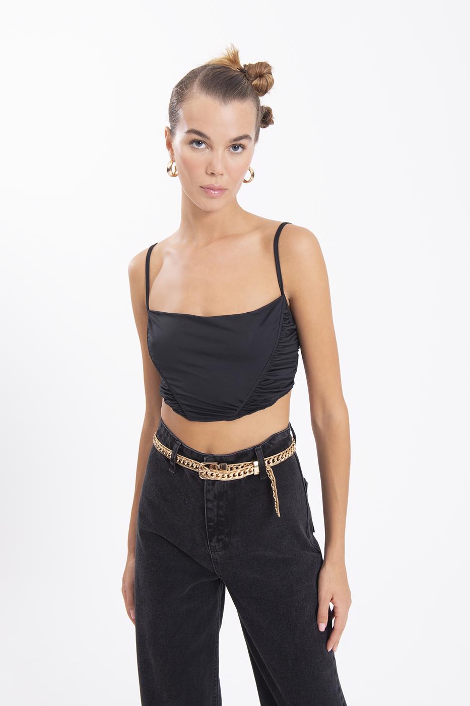 Bayan Siyah Askılı Büstiyer