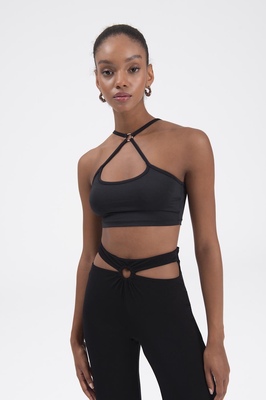 Bayan Siyah Çapraz Askılı Büstiyer