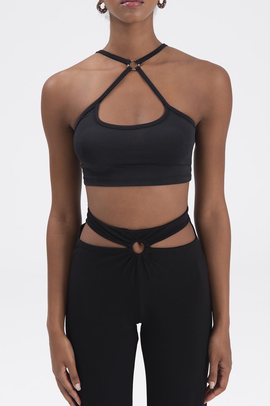 Bayan Siyah Çapraz Askılı Büstiyer