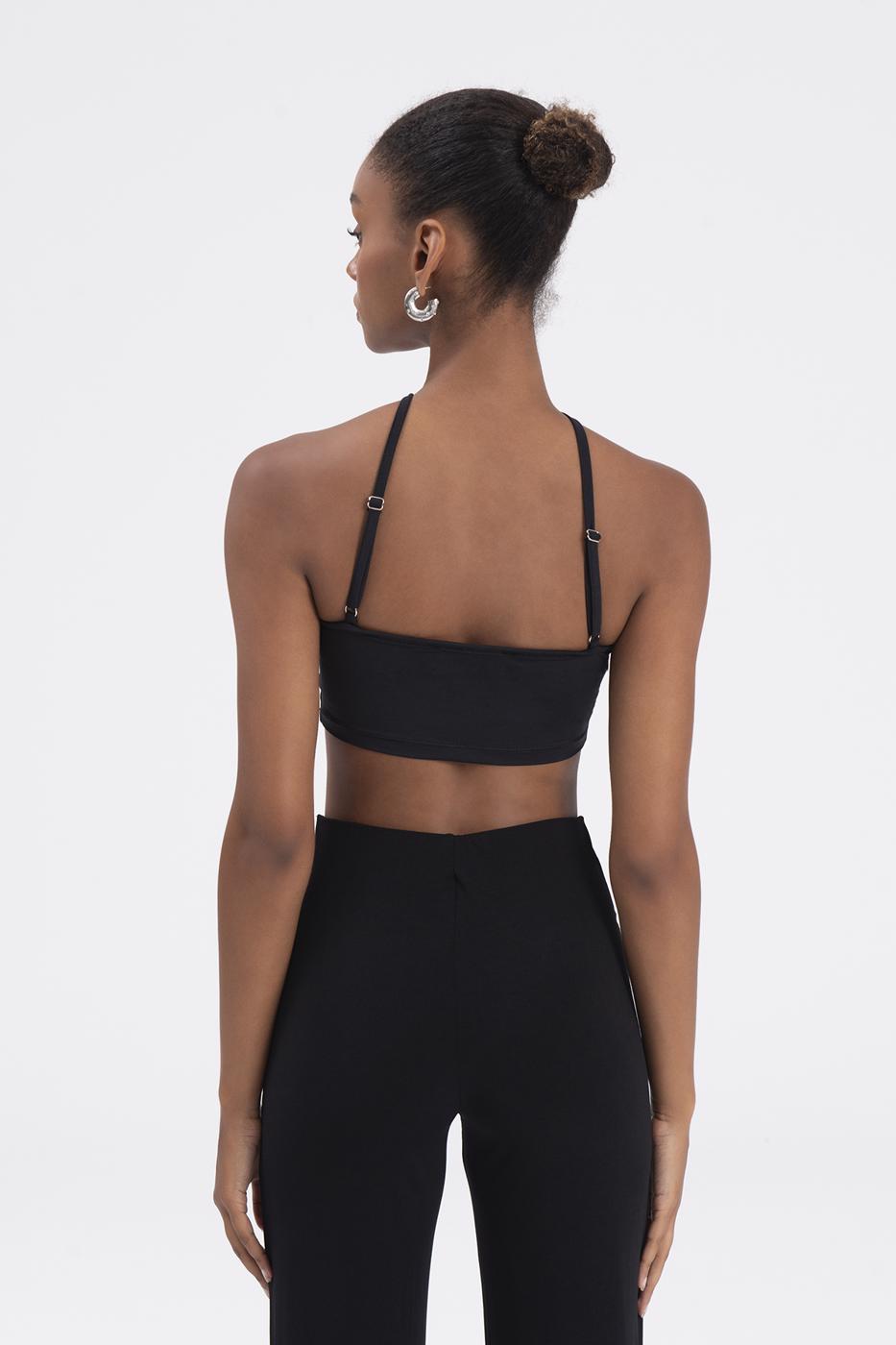 Bayan Siyah Çapraz Askılı Büstiyer