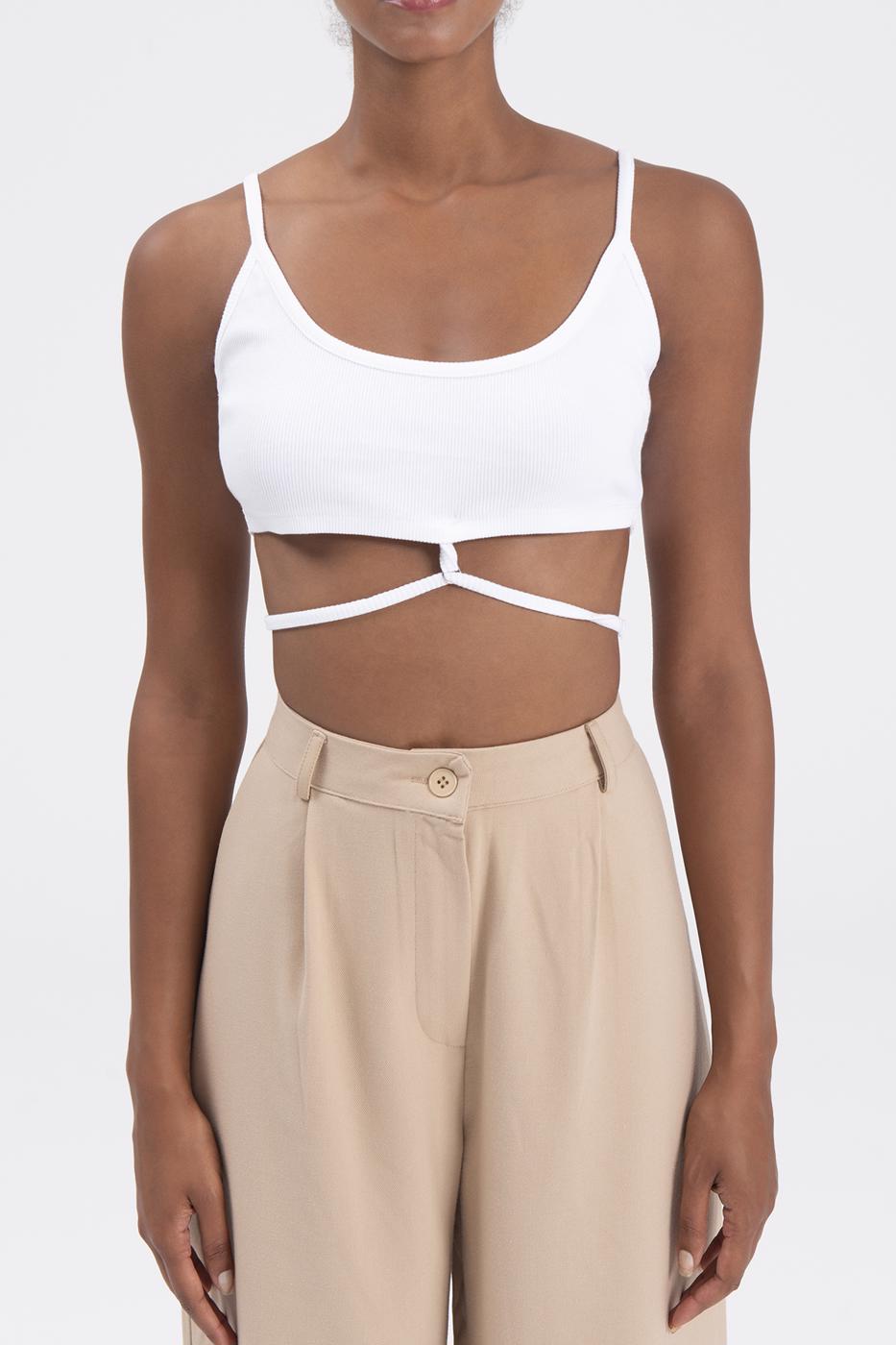 Bayan Beyaz Askılı Büstiyer