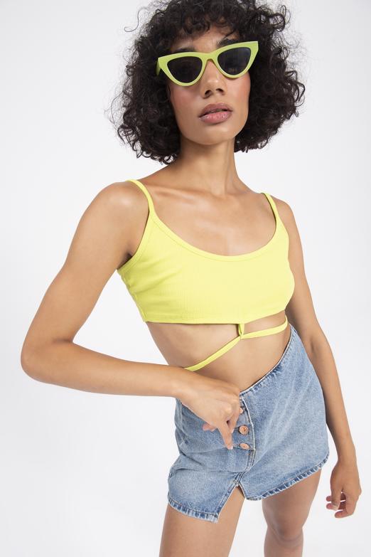 Bayan Yeşil Askılı Büstiyer - BSL