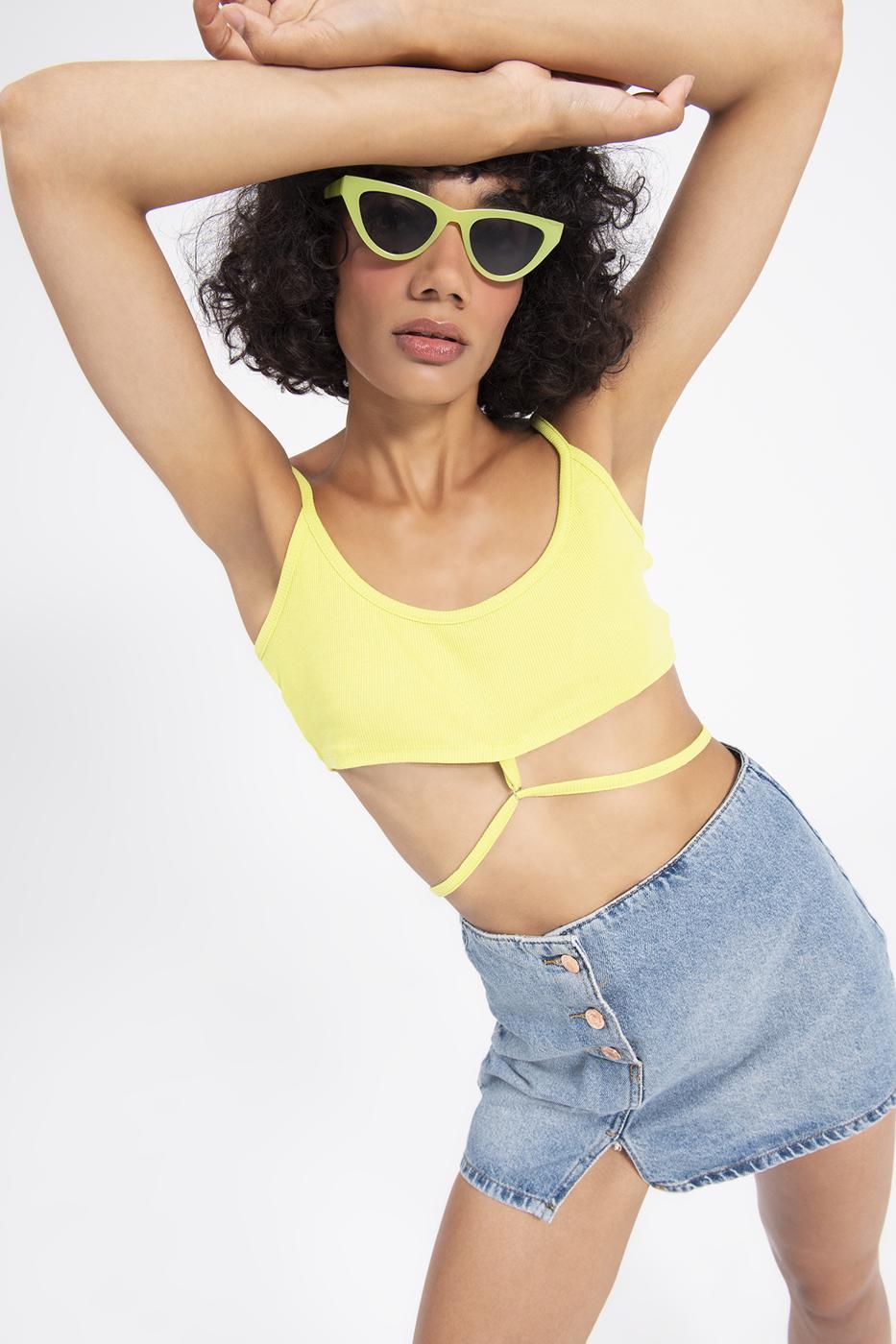 Bayan Yeşil Askılı Büstiyer