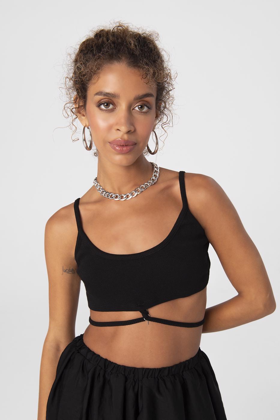 Bayan Siyah Askılı Büstiyer