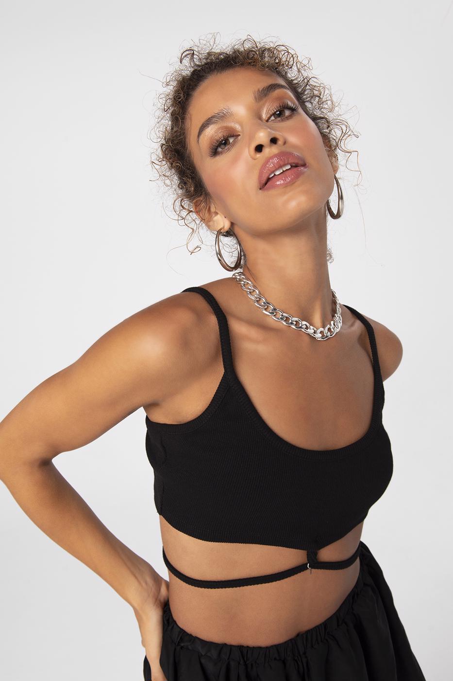 Bayan Siyah Askılı Büstiyer