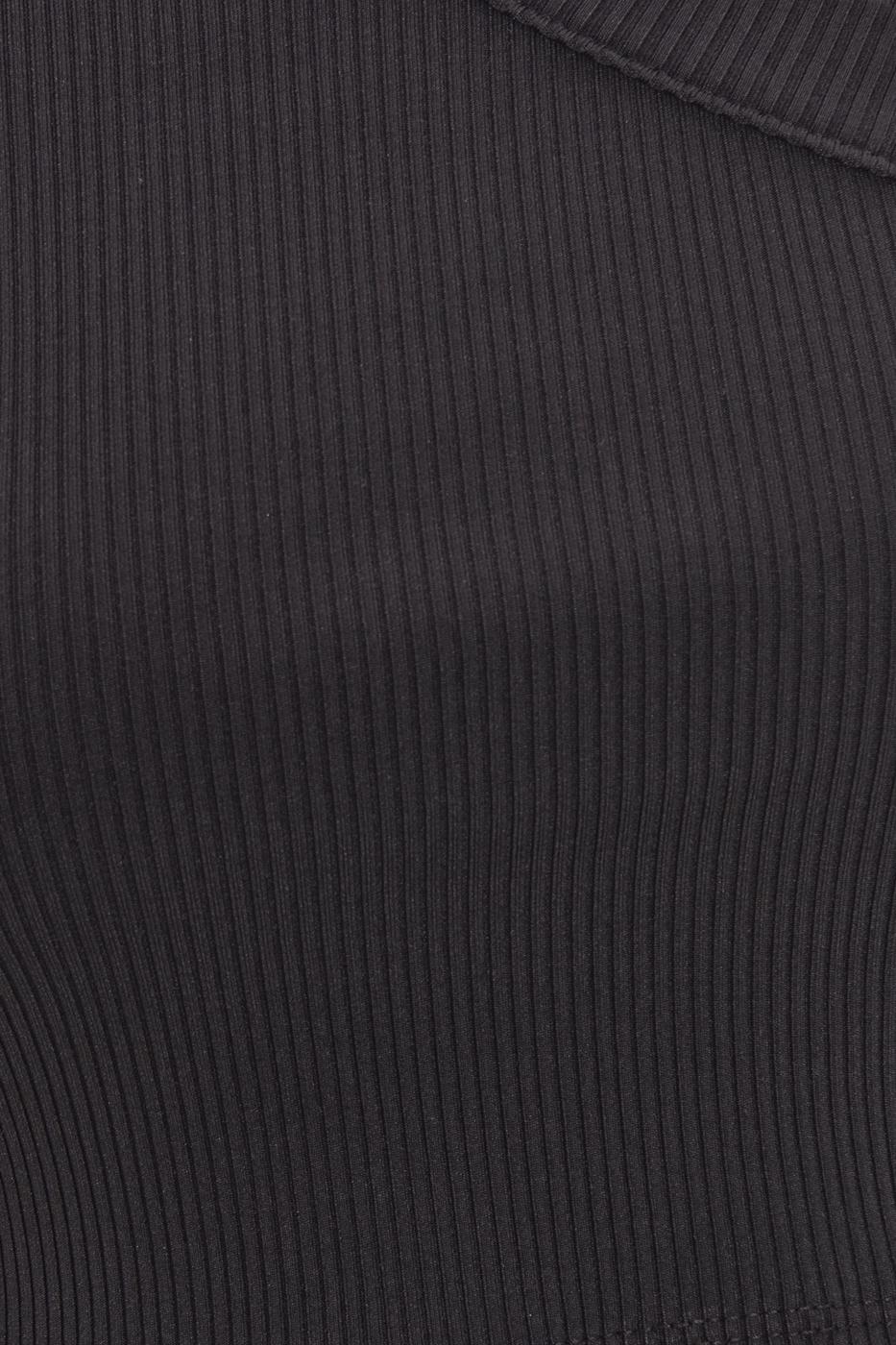 Bayan Siyah Tek Omuz Askılı Crop Body