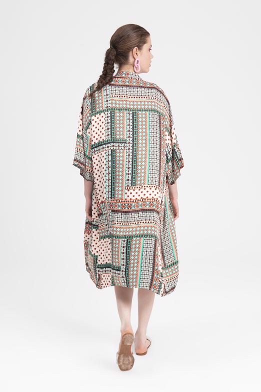 Bayan Multı Desenli Kimono - BSL