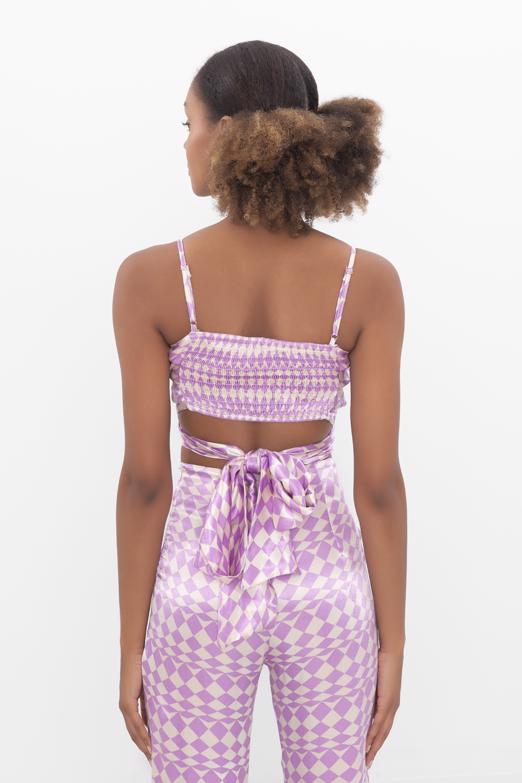 Bayan Lila Askılı Saten Büstiyer - BSL