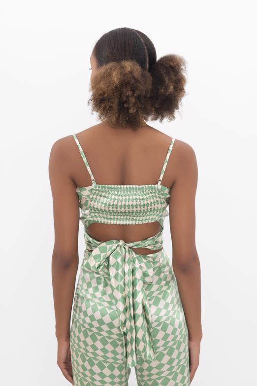 Bayan Yeşil Askılı Saten Büstiyer - BSL