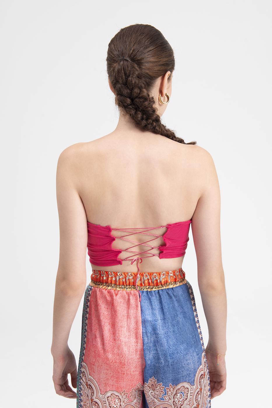 Bayan Fuşya Straplez Büstiyer