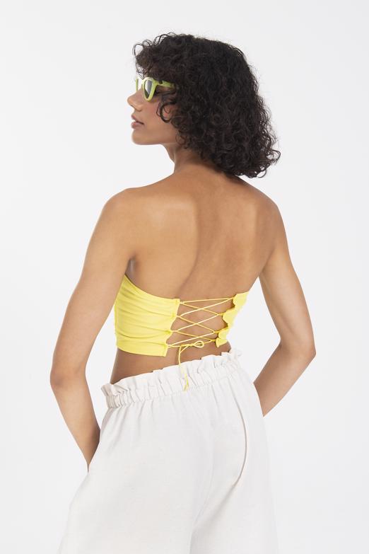 Bayan Sarı Straplez Büstiyer - BSL