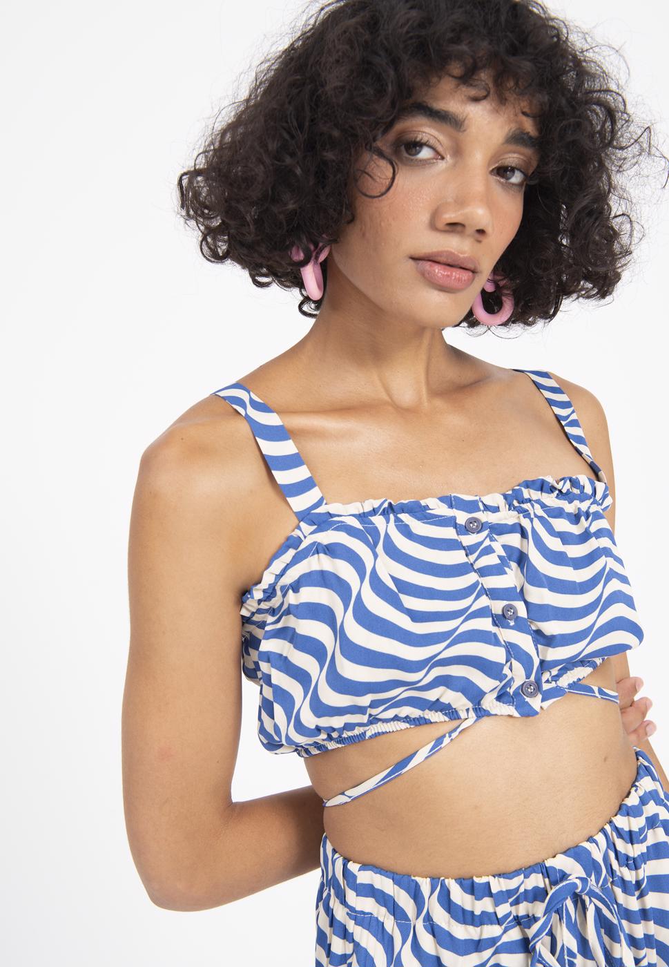 Bayan Mavi Askılı Büstiyer