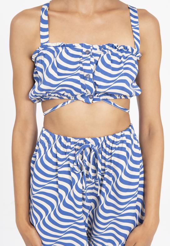 Bayan Mavi Askılı Büstiyer - BSL