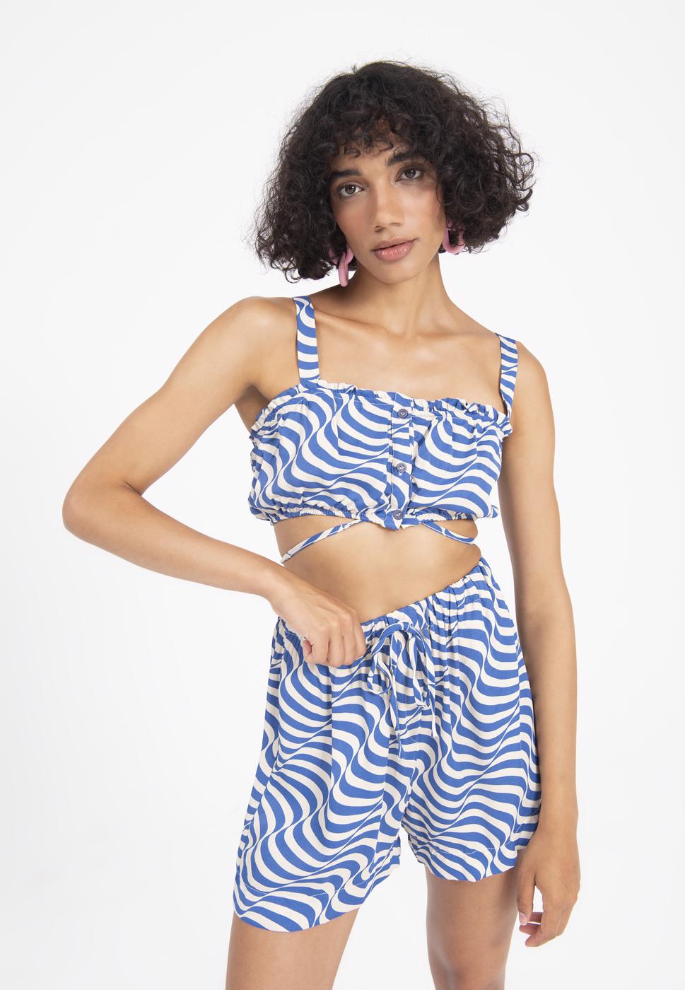 Bayan Mavi Askılı Büstiyer