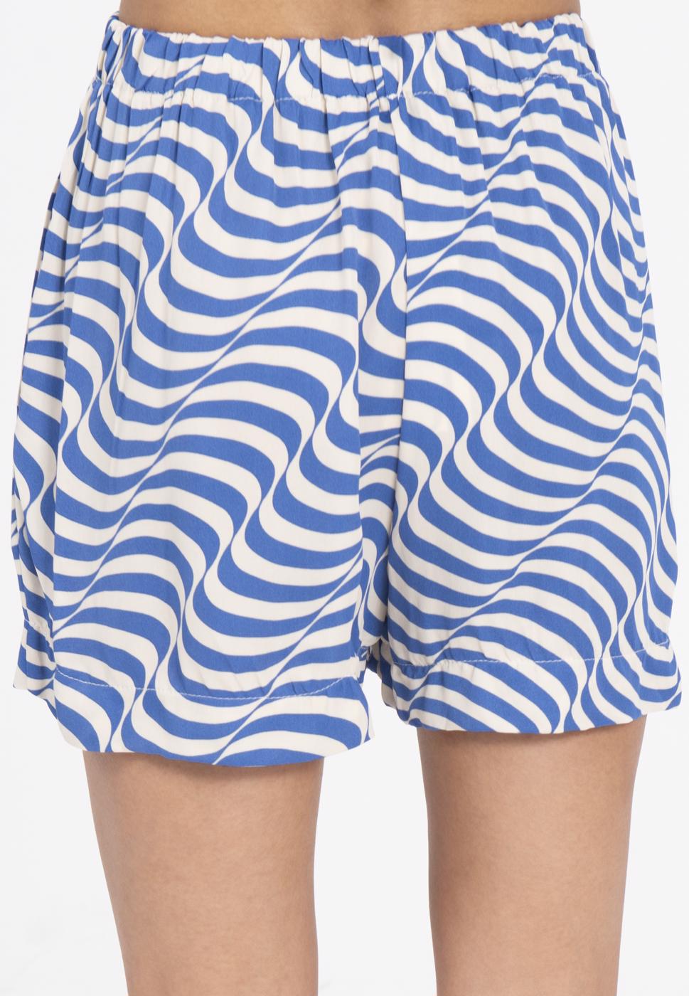 Bayan Mavi Bol Mini Şort