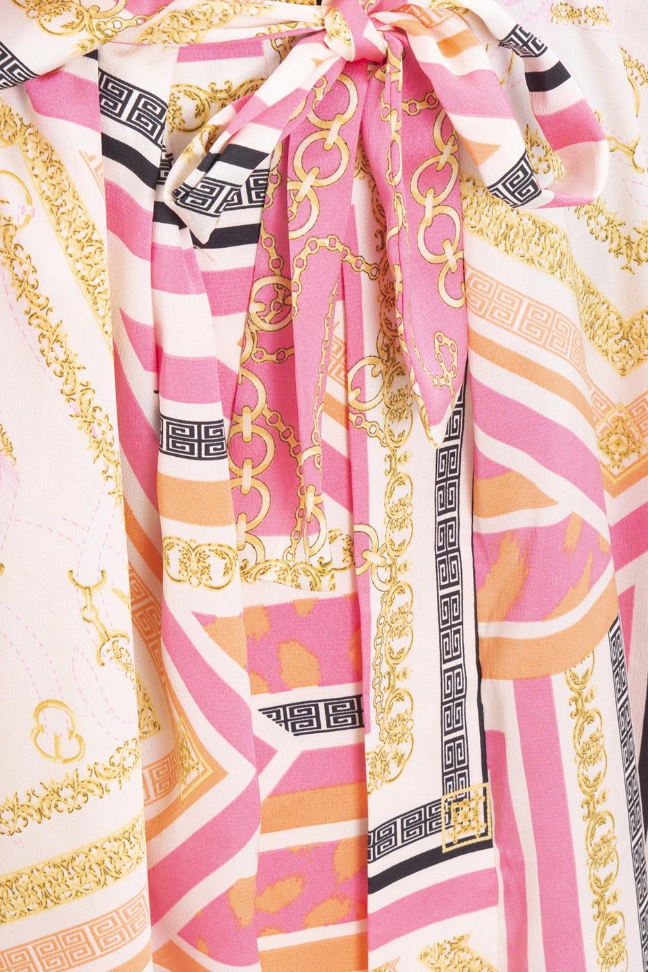 Bayan Fuşya Desenli Kimono