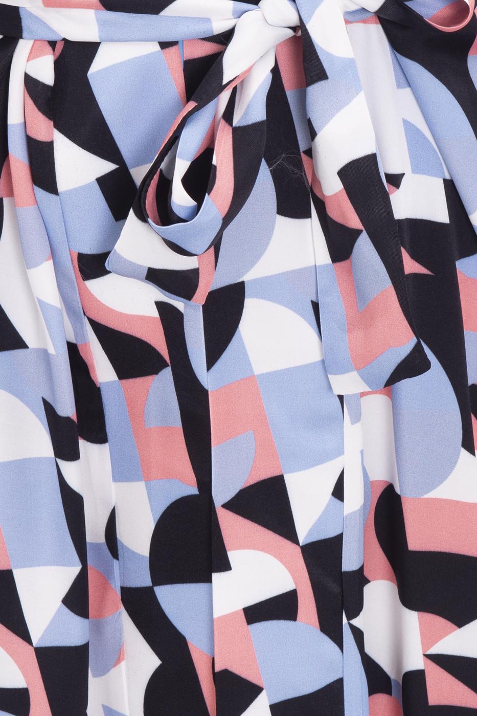 Bayan Mavi Desenli Kimono