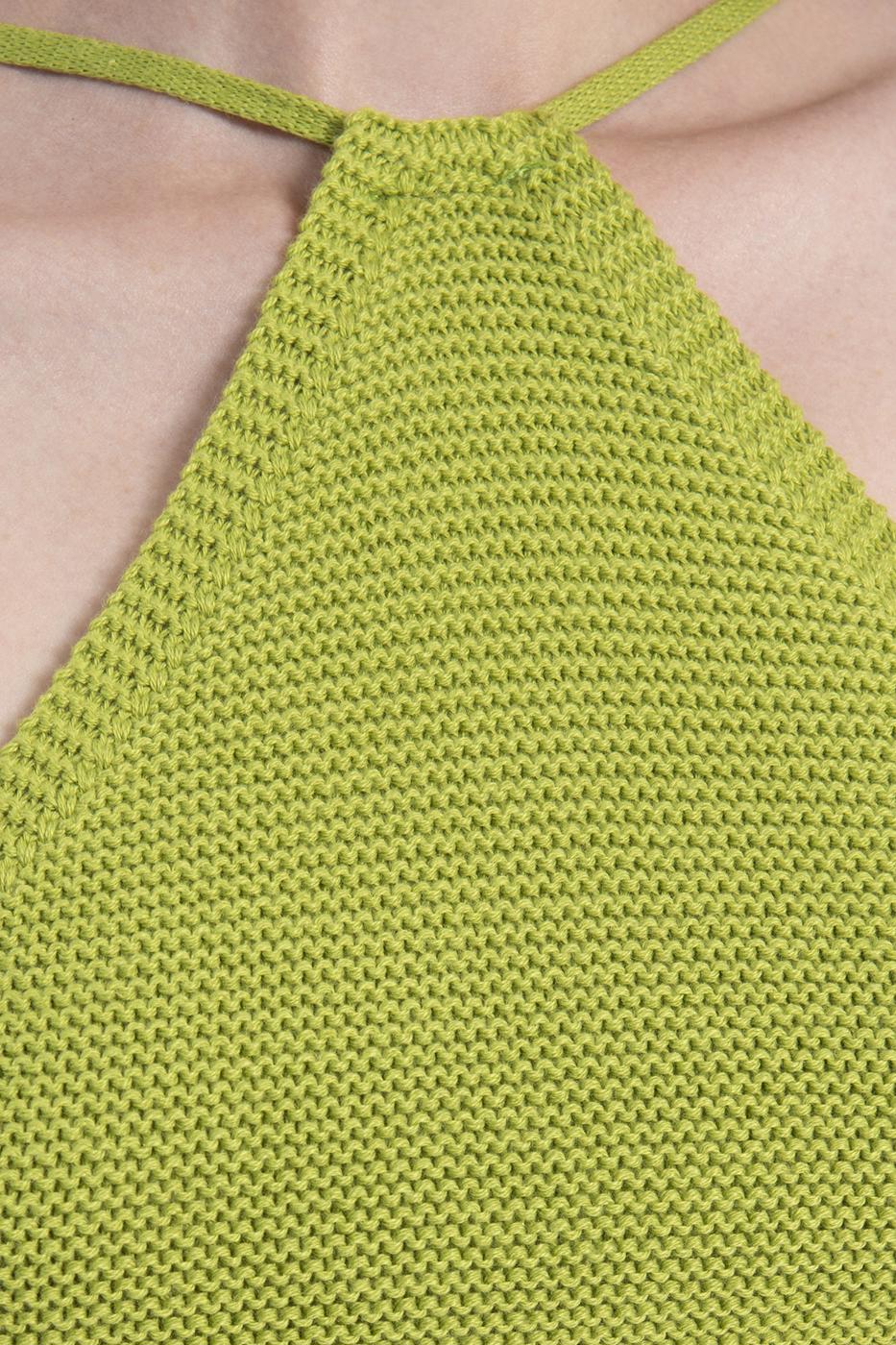 Bayan Yeşil Mendil Etek Triko Büstiyer