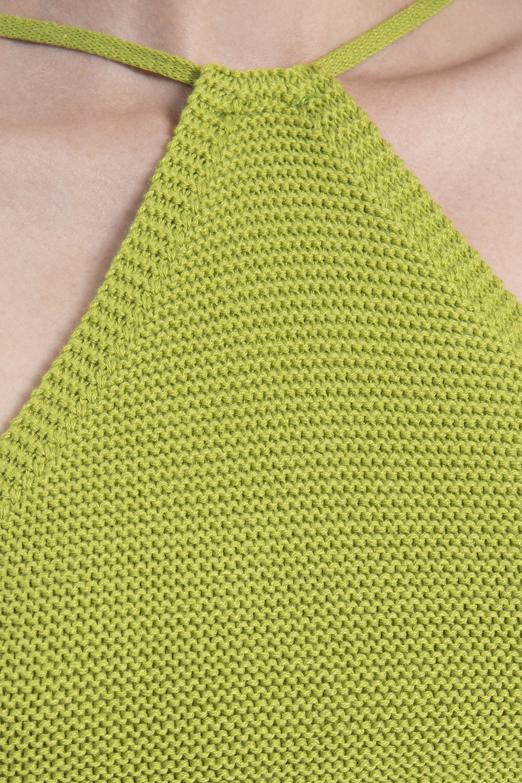 Bayan Yeşil Mendil Etek Triko Büstiyer - BSL