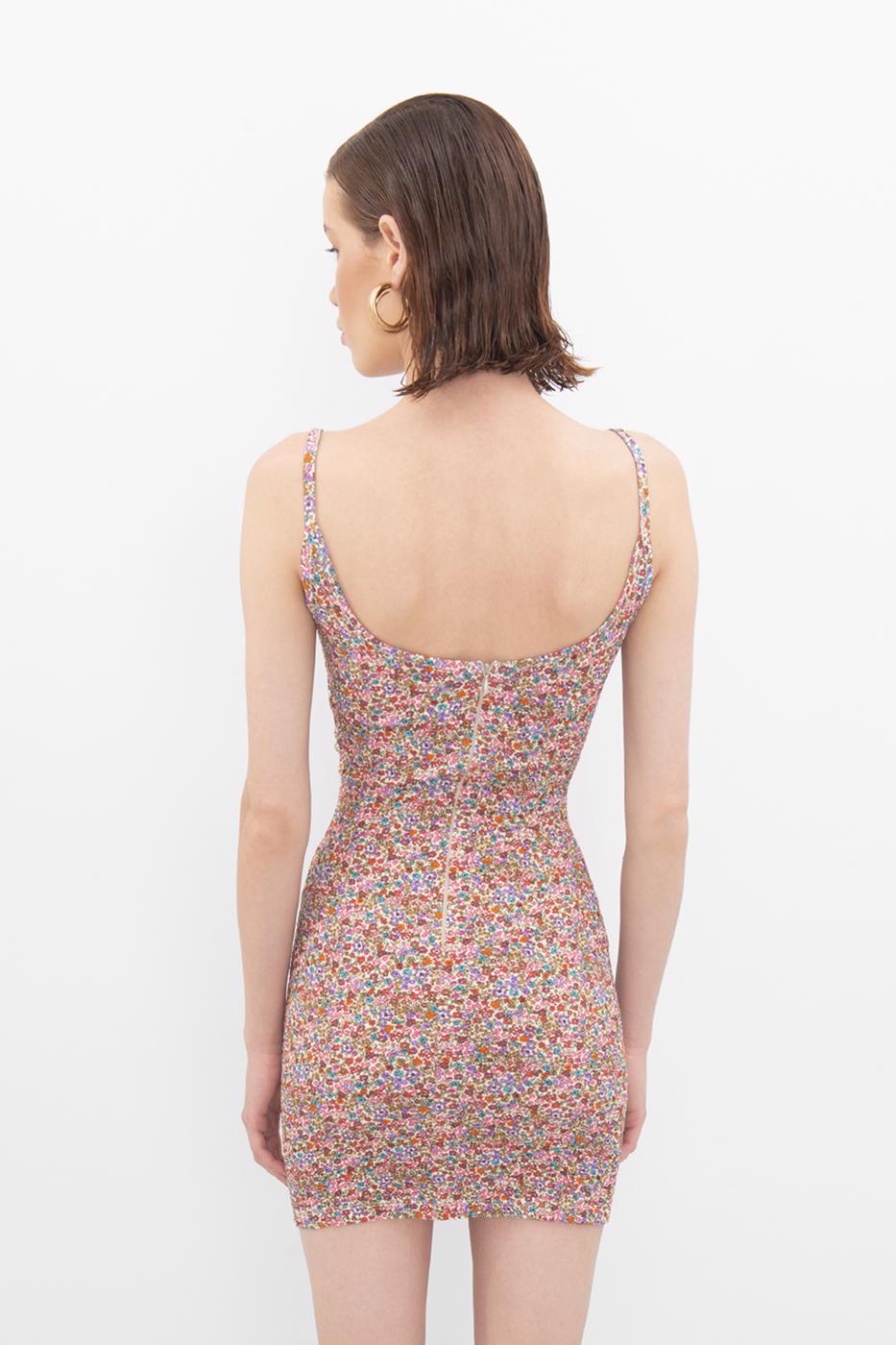 Bayan Multı Askılı Mini Dar Elbise