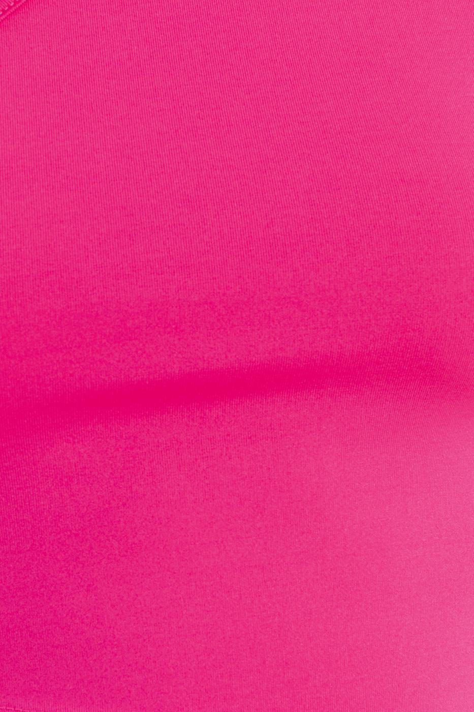 Bayan Fuşya Tek Omuz Asimetrik Etek Ucu Detaylı Body