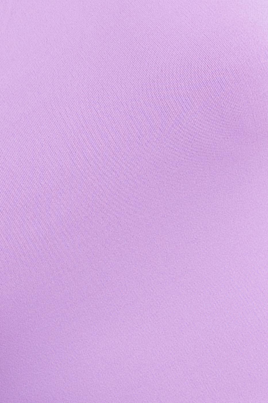 Bayan Lila Tek Omuz Asimetrik Etek Ucu Detaylı Body