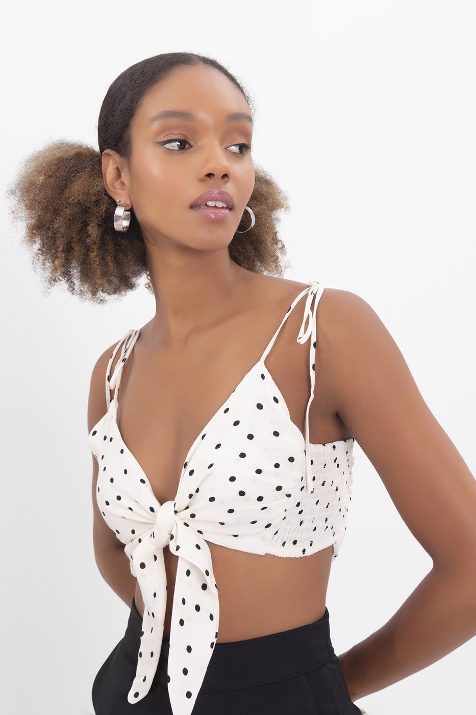 Bayan Ekru Askılı Ön Bağlama Detaylı Büstiyer