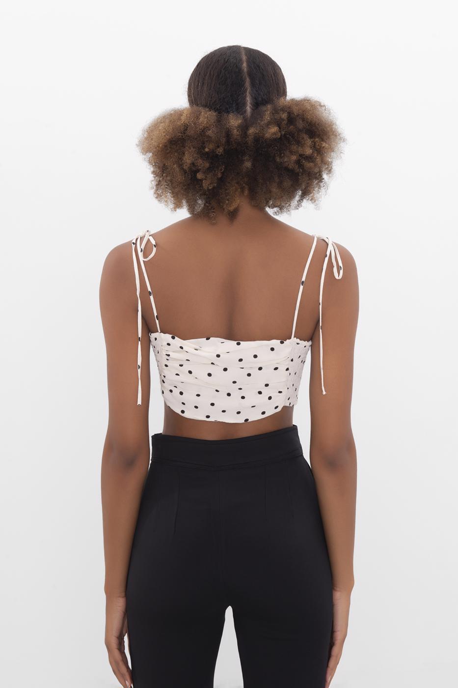 Bayan Ekru Askılı Ön Bağlama Detaylı Büstiyer