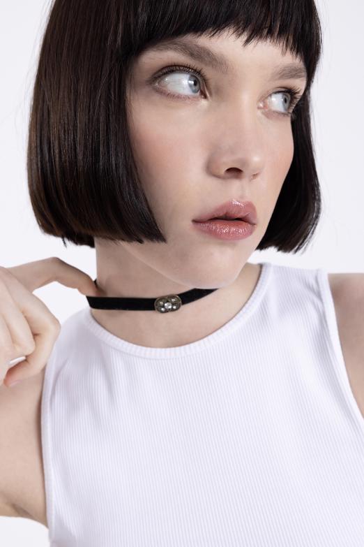 Bayan Beyaz Sırt Pencereli Crop Body - BSL