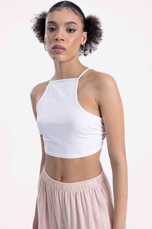 Bayan Ekru Sırt Bağlamalı Body - BSL