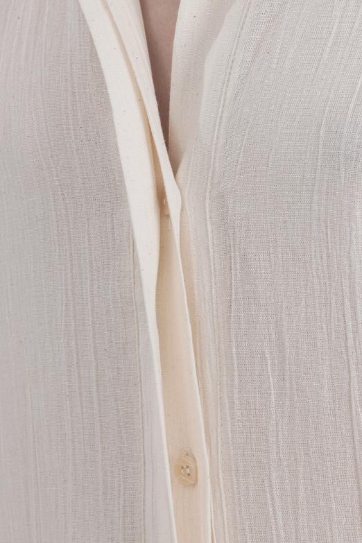 Bayan Bej Oversıze Midi Boy Gömlek Elbise - BSL