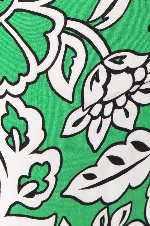 Bayan Yeşil Bel Pencereli Gömlek Yakalı Midi Boy Elbise - BSL