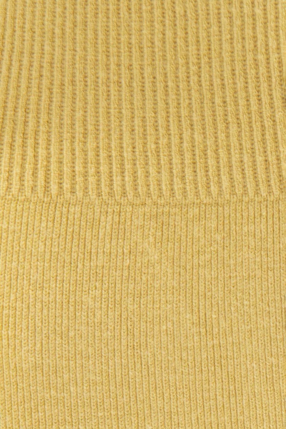 Bayan Yeşil Tek Yırtmaçlı Midi Triko Kalem Etek