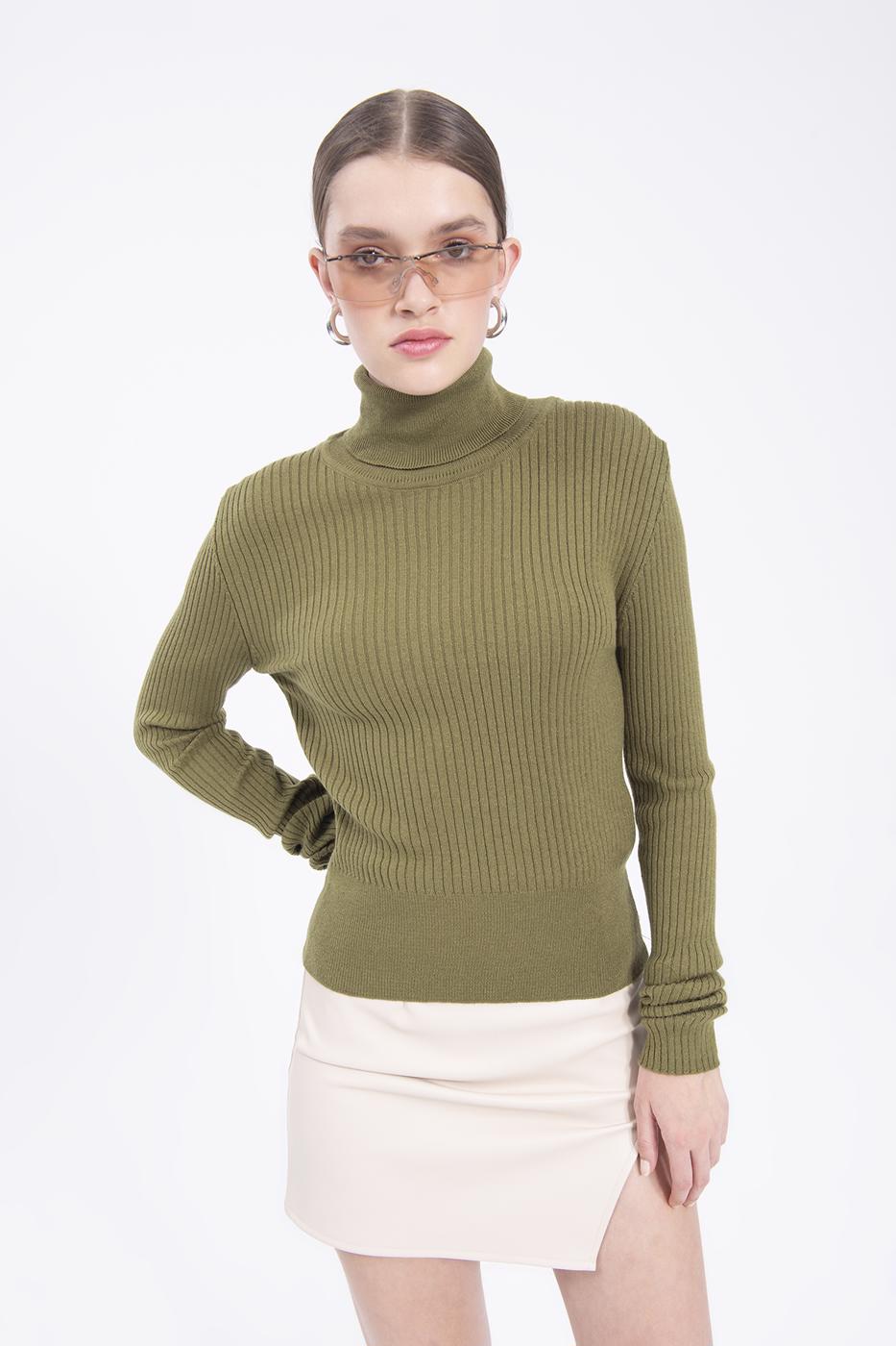 Bayan Haki Balıkçı Triko Body