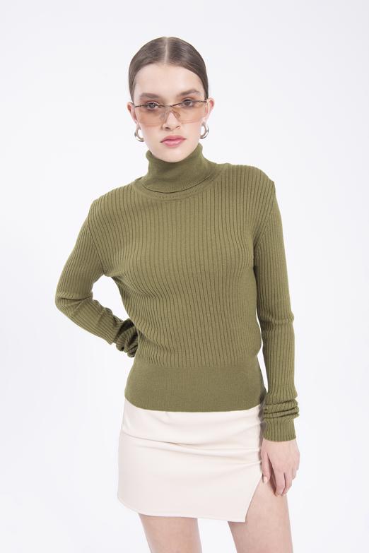 Bayan Haki Balıkçı Triko Body - BSL