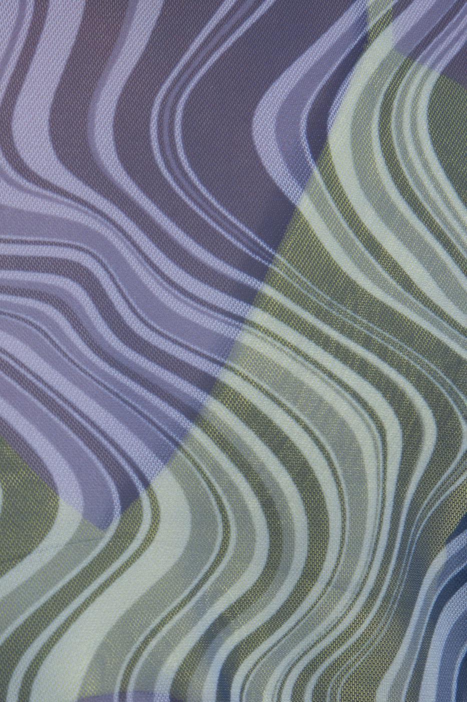 Bayan Lacivert Kapüşonlu Tül Bluz