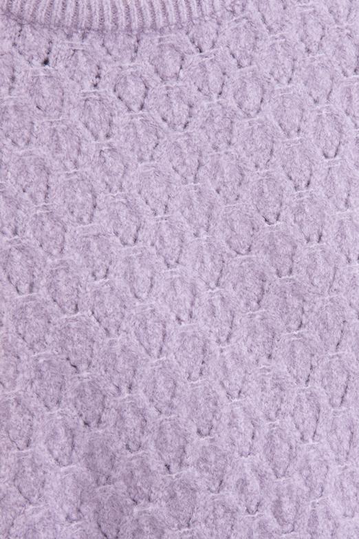 Bayan Lila Örgü Triko Kazak - BSL